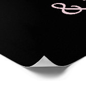 Paarse roze roze pony's Welkom bij onze bruiloft Poster (Hoek)