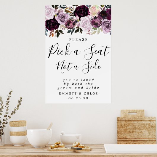 Paarse roze roze rok een zitplaats die geen zijban poster (Keuken)