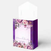 Paarse roze rozen elegante bruiloft gunsten op maa bedankdoosjes (Geopend)