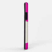 Paarse roze stripes Polka Dots Monogram Case-Mate iPhone Case (Achterkant/rechts)
