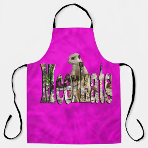 Paarse roze Tie Dye Meerkat Schort