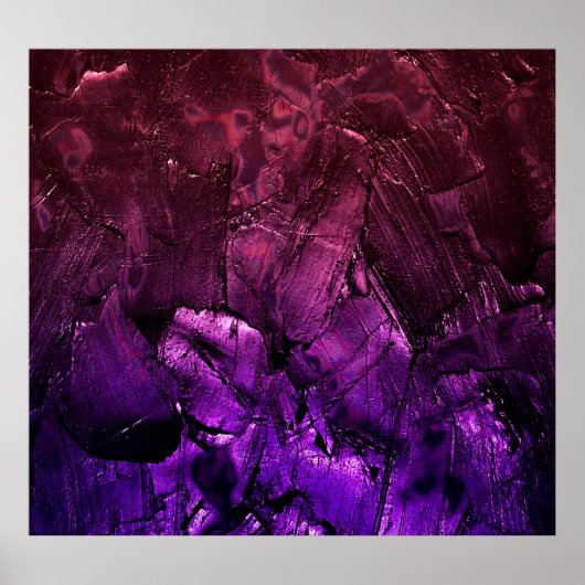 Paarse Roze Verloop: Donker Abstract Poster (Voorkant)