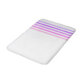 Paarse & Roze Verticale Strepen Monogram Badmat (Gekanteld)