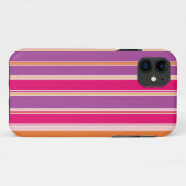 Paarse roze verticale strepenpatroon Case-Mate iPhone case (Achterkant (horizontaal))