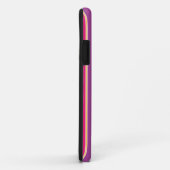 Paarse roze verticale strepenpatroon Case-Mate iPhone case (Achterkant/rechts)