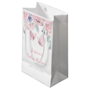 Paarse roze vlinder Baby shower Klein Cadeauzakje