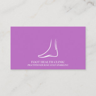 Paarse Roze Voet Cares Podiatry Practioner Doctor Visitekaartje