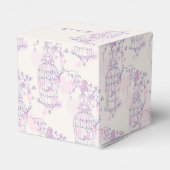 Paarse roze vogel dank u hart bruiloft gunst doos bedankdoosjes (Achterkant)