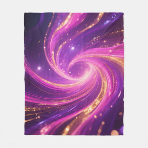 Paarse Roze Vortex Energie Draaikolk Abstract Fleece Deken