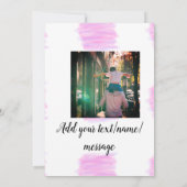 Paarse roze waterverf vader zoon papa afbeelding t kaart (Achterkant)