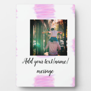 Paarse roze waterverf vader zoon vader afbeelding fotoplaat