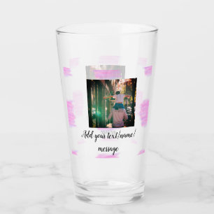 Paarse roze waterverf vader zoon vader afbeelding glas