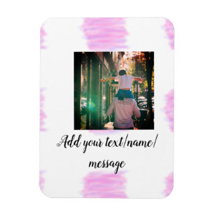 Paarse roze waterverf vader zoon vader afbeelding  magneet