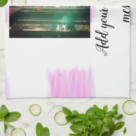 Paarse roze waterverf vader zoon vader afbeelding  theedoek (Gevouwen)