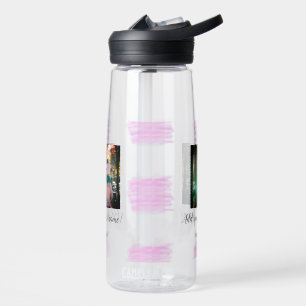 Paarse roze waterverf vader zoon vader afbeelding waterfles