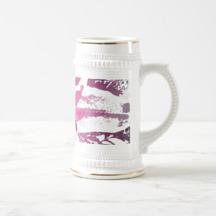 Paarse roze Waterverf ventilatorkunst Prints Bierpul