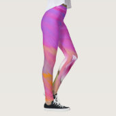 Paarse roze wervelkolom Tulip Leggings (Rechts)