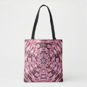 Paarse roze wijn Mandala Satin Kijk Canvas tas (Voorkant)