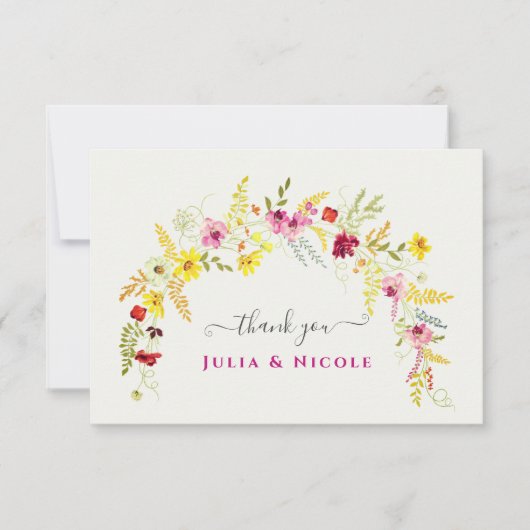 Paarse Roze Wilde Orchidee Bloemen Krans Bruiloft (Voorkant)