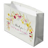 Paarse Roze Wilde Orchidee Bloemen Krans Bruiloft Groot Cadeauzakje (Achterkant Gekanteld)