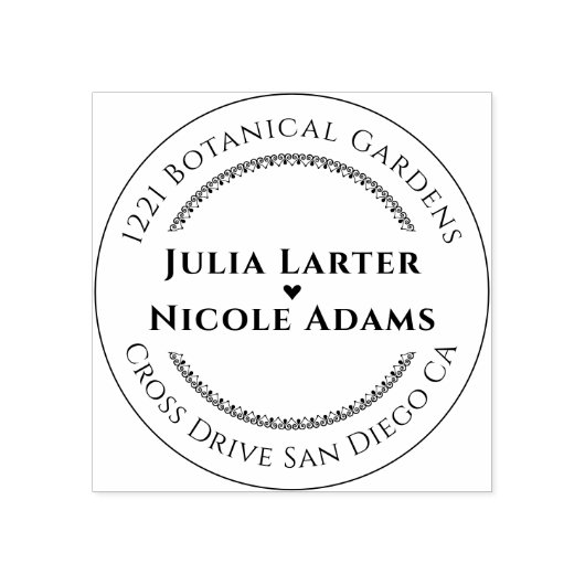 Paarse Roze Wilde Orchidee Bloemen Krans Bruiloft Rubberstempel (Afrduk)