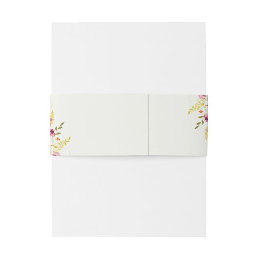 Paarse Roze Wilde Orchidee Bloemen Krans Bruiloft Uitnodigingen Wikkel (Achterkant Voorbeeld)