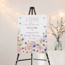 Paarse Roze Wildflower Vlinders Liefde in Bloei