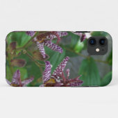Paarse roze, witte, gestreept orchidee als bloem Case-Mate iPhone case (Achterkant (horizontaal))
