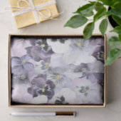 Paarse roze witte pansieën  tekening tissuepapier (Geschenk)