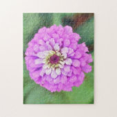 Paarse Roze Zinnia Flower Art Puzzel Legpuzzel (Verticaal)