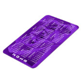 Paarse Rozen bloemblaadjes 2018 Kalender Magneet (Linkerzijde)