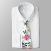 Paarse Rozen bloemen Stropdas (Gebonden)