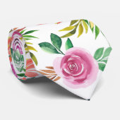 Paarse Rozen bloemen Stropdas (Opgerold)