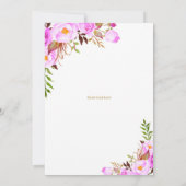 Paarse Rozen Bloemenverrassing 60ste Verjaardagsfe Kaart (Achterkant)