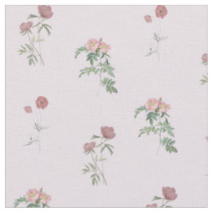 Paarse Rozen Bloemmotief Vintage & Elegant Stof