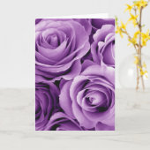 Paarse Rozen Boeket Gift Item voor haar Kaart (Gele Bloem)