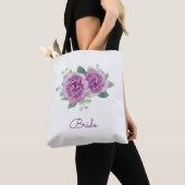 Paarse Rozen bruids Tote Bag (Dichtbij)