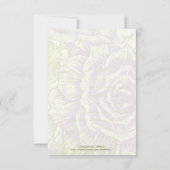 Paarse rozen bruiloft RSVP antwoordkaart (Achterkant)