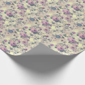 Paarse Rozen Cadeaupapier (Hoek)