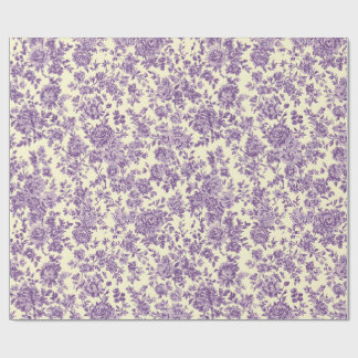 Paarse Rozen Cadeaupapier