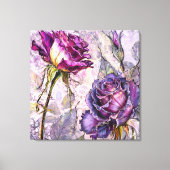 Paarse Rozen Canvas Print (Voorkant)