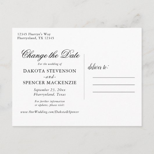 Paarse Rozen | Elegante Waterverf Datumwijziging Aankondigingskaart (Achterkant)