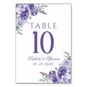 Paarse Rozen | Elegante Waterverf Floral Boho Kaart (Achterkant)