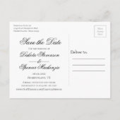 Paarse Rozen | Elegante Waterverf Sla de datum op Aankondigingskaart (Achterkant)