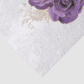  Paarse Rozen Floral Tissuepapier (Detail)
