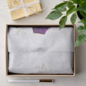  Paarse Rozen Floral Tissuepapier (Geschenk)