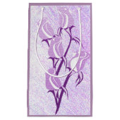 Paarse Rozen geschenkzak Klein Cadeauzakje (Voorkant)