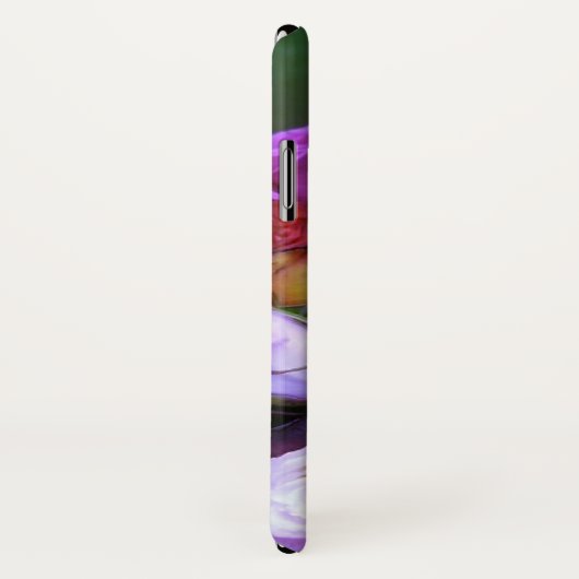 Paarse Rozen Hoesje-Mate Apple iPhone X Hoesje (Achterkant / rechts)