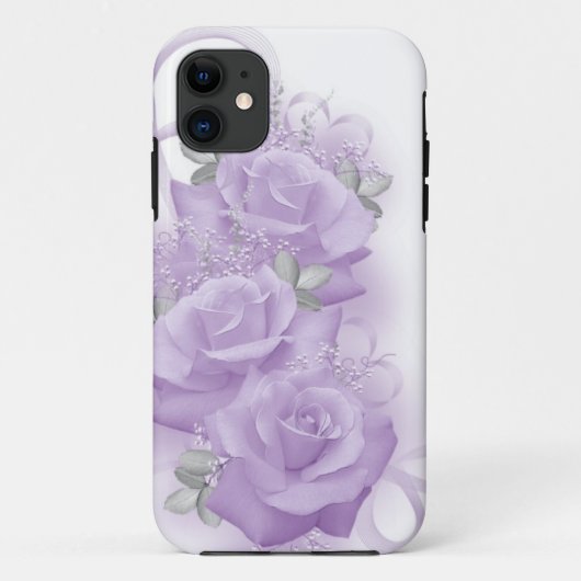 Paarse Rozen iPhone 5 Hoesje (Achterkant)