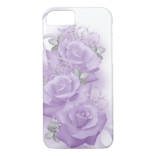 Paarse Rozen iPhone Case (Achterkant)